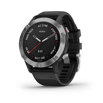 Garmin Fenix 6, Non-Sapphire - Silver with Black Sport Band